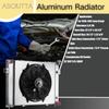 ASCIUTTA 1 Row Aluminum Radiator Shroud Fan for 1993-1997 Jeep Grand Cherokee Laredo Orvis 5.2L V8 1994 1995 1996 with 16" Fans view 4