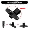 DREFGH Car Sun Visor Sunglasses Glasses Clip Multifunctional Car Interior Creative Eye Box Card Double Headed Clamp(Silver Black 1pc) view 2