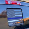 for Toyota Tacoma 2024-2025 2026 Rear Middle Window American Flag Decal, Back Center Sliding Window Glass USA Flag Vinyl Sticker, for Tacoma Exterior Accessories (Blueline) view 1