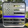for Toyota Tacoma 2024-2025 2026 Rear Middle Window American Flag Decal, Back Center Sliding Window Glass USA Flag Vinyl Sticker, for Tacoma Exterior Accessories (Blueline) view 2