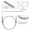 K-Type Thermocouple Sensor with High Temperature Stainless Steel Pointed Insertion Probe 500 with Stainless Steel Braided Cable(Probe diam 4X200mm) view 3