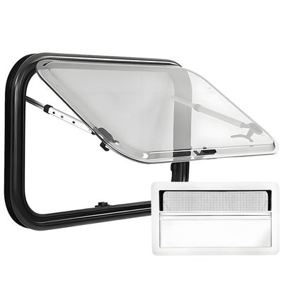 Caravan Window,Motorhome Window,Push-Pull Opening,Adjustable Angle: 70,Insect net,Sun Protection,Privacy Screen,Screen Window,Caravan Side Window 600 * 600