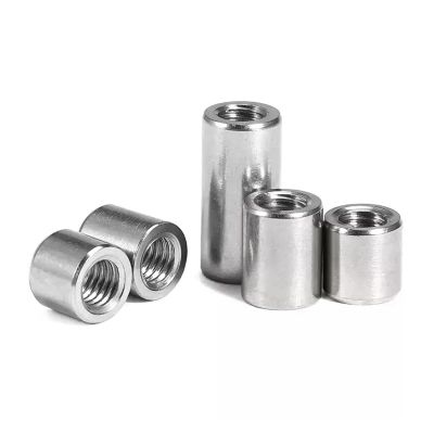 XAOLIUZi 2-5pcs M6 M8 304 Stainless Steel Cylindrical Connect Screw Nut Extended Cylindrical Nut Round Column Joint Coupling Nut(M6x12x16-5pcs)
