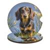 Pad Dachshund Car Coasters Cup Holder Insert Coaster, 2Pcs Absorbent Cork Bar Coasters, Heat Resistant Reusable Anti Slip Drink Coaster Car Decor Auto Accessories for Women view 1