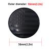 American Flag Wheel Center Caps (4PCS) - Custom Round Aluminum Self-Adhesive Decals - Fit for Car, Truck, SUV Hub Caps Emblem (All Black, 56mm) view 2