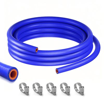 5/16"X5FT(ID:8MM) Silicone Heater Hose Blue and Red Coolant Radiator Vacuum Line, Reinforced High Temperature Reinforced 4MM Thick(0.16 In) (5/16" ID-5Ft(ID 8mm))