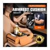 ZEXMNUYT Car Armrest Box Thicken Height Pad Arm Rest Cushion Memory Cotton Elbow Universal Auto Interior Storage Tissue Organizer(Orange) view 2