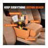 ZEXMNUYT Car Armrest Box Thicken Height Pad Arm Rest Cushion Memory Cotton Elbow Universal Auto Interior Storage Tissue Organizer(Orange) view 4