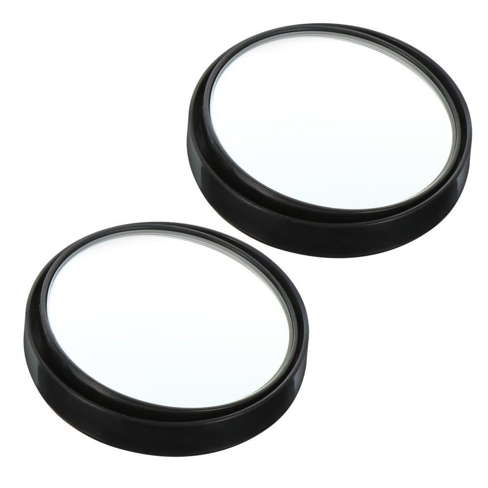 iplusmile Black Frameless Auxiliary Mirrors for Car Rearview Clear Convex Parking Reversing Assistance Wide Angle Safety Enhancement