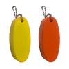 2Pcs Floating Keychain Waterproof Boat Key Floating Keychain Key Ring for Boating Fishing Kayak Sailing Swiming (Yellow and Orange) view 1