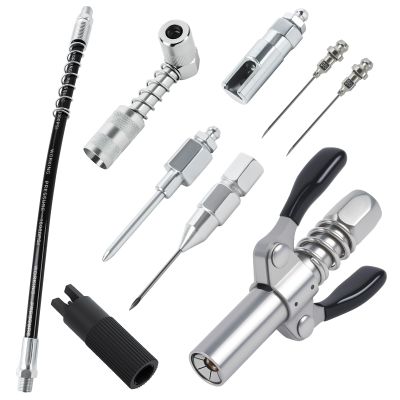 AILEDWER Grease Gun TipsGrease Gun FittingsGrease Gun Coupler90 Degree Grease Gun CouplerGrease Gun HoseZerk Fitting CleanerGrease Needle NozzlesGrease Filling Nozzle and Grease Tip