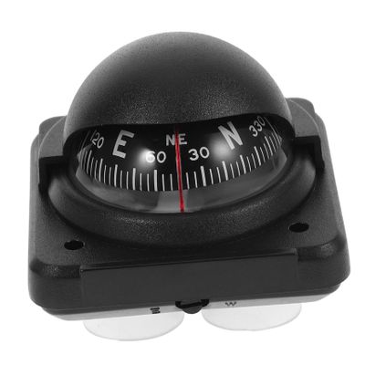 HOODANCOS Portable Automotive Compass Ball with Adjustable Magnetic Declination High Precision Dashboard Navigation for Car Boat Truck Easy Installation Abs Material