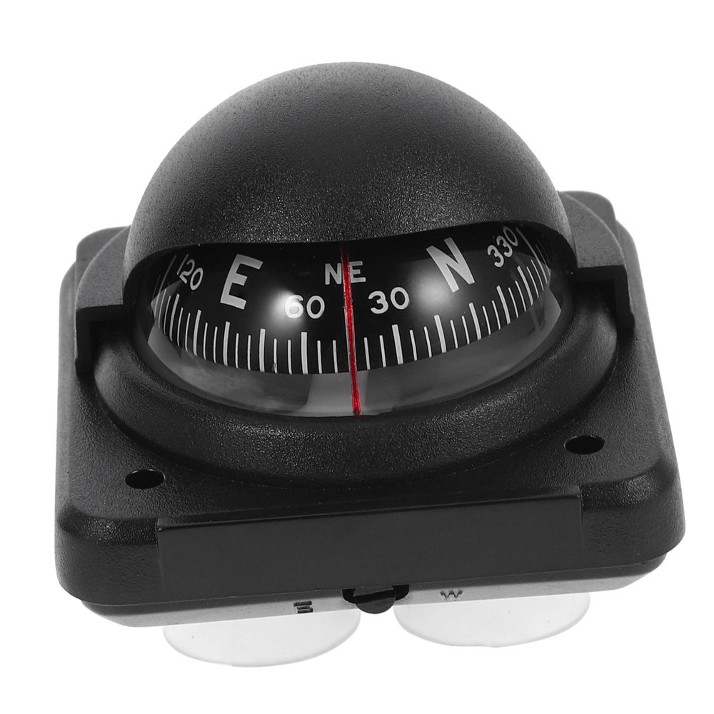 HOODANCOS Portable Automotive Compass Ball with Adjustable Magnetic Declination High Precision Dashboard Navigation for Car Boat Truck Easy Installation Abs Material