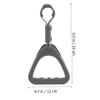 Amosfun Gray Triangle Handle Ring for Subway Bus Car Abs Plastic Replacement Grip for Trashcan Vehicle Public Transport Easy Install Portable Assist Ring for Fitness and Hanging view 2