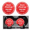JNXIJ 4 PCS Bling Car Cup Coasters, 2.75" Anti-Slip Embedded Drink Mat Auto Cup Holder Inserts, Crystal Rhinestone Coaster Sparkling Water Bottle Holder Pads for Most Vehicles (Red) view 1