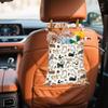 DELORIGIN Cartoon Cat Strap Drawstring Car Trash Bag Hanging Garbage Bag with Snap Buttons Car Back Seat Trash Storage Portable Dustbin Vehicle Trash Can Bag for Vehicle Accessories Travel Camping view 4