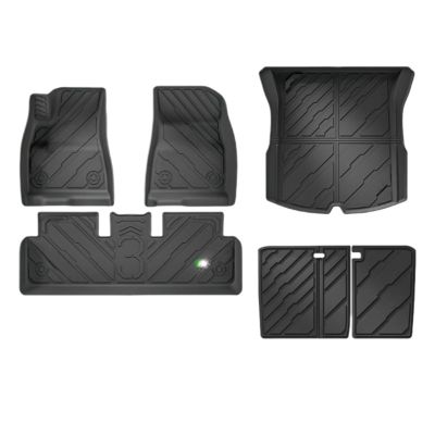 VDXDTIFX TPE Floor Mats Compatible for Tesla Model 3 2024 Highland All Weather TPE Cargo Liner Floor Mats Frunk Trunk Mats Backseat Protector Pad(6pcs Set)