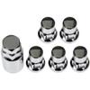 KarParts360 for Hyundai Accent/Grand i10 2018 2019 2020 2021 Wheel Lock Set | Steel | Chrome Finish | Grade 5 Bolt | Bulge Head Style | External Lock Design Pattern | Conical Seat - 60 deg Seat Style view 3