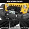 Upgraded 900D Oxford Winch Cover with Flag Pattern, Heavy Duty Waterproof Winch Protection Cover Dust-Proof Winch Protective Cover for Electric Winches Up to 17500 Lbs With Adjustable Band view 2