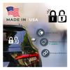 2 Pcs - No Background - Waterproof Car Sticker Decal of Lock Keyhole Removable Door Emblem for Laptop (1 Black, 1 White, 7.1'' x 4.8'') |K16542BW view 3