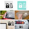 2 Pcs - No Background - Waterproof Car Sticker Decal of Lock Keyhole Removable Door Emblem for Laptop (1 Black, 1 White, 7.1'' x 4.8'') |K16542BW view 4
