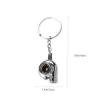 Beatifufu 2pcs Creative Silver Turbocharger Keychains Metal Keyrings Lightweight Compact Car Accessories Stylish Key Pendant for Bags and Backpacks view 2