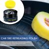 Tire Care Wax - Car Tyre Coating, Rim Shine | 50g Automobile TRE Polish Paste Restorer, Water Resistant Protection Paste with Sponge for Enhanced Safety and Gloss for Minivan, Family Car view 2
