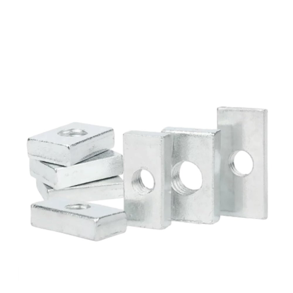 XAOLIUZi 10/ 50pcs Square Nut M3 M4 M5 M6 M8 Rectangular Nuts Thin Slider Block Nuts Zinc-Plated Carbon Steel Aluminum Profile Accessory(10pcs,M5x20x13x4)
