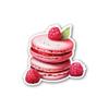 2 (Pieces) 3" and 5" Raspberry Macaron Sticker, Waterproof Vinyl Decals for Many Purpose Like Cars, Trucks, Laptops, Phones, Windows and More view 1