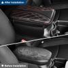APEJET Car Center Console Cover Fit for Volkswagen Passat Waterproof Console Cover with 2 Storage Bags Leather Armrest Cover Scratch & Wear Resistant(Redline) view 3