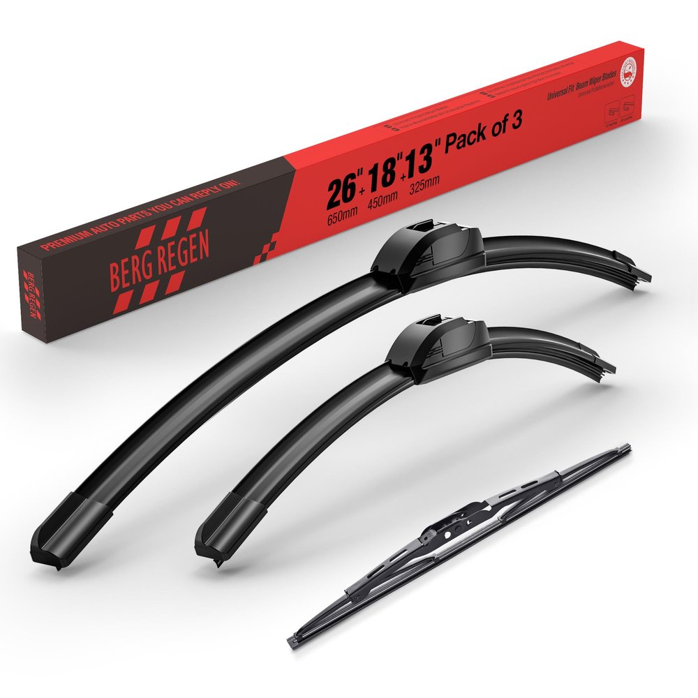 BERG REGEN 24"+18" Windshield Wiper Blades with 13" Rear Automotive Replacement Set for Chevrolet Chevy Equinox 2018 2019 2020 2021 Genuine OEM Quality (Set of 3)