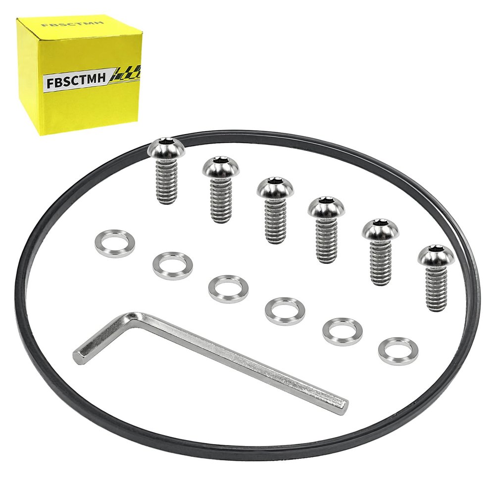 Titanium Clutch Cover Bolts Screws & O-Ring Gasket Kit Compatible with Replace Part # 25463-94A Iron Sportster 883 1200 Seventy Two Forty Eight 2004-2022