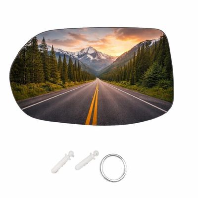 MTOSYSARI Heated Left Side Mirror Glass Replacement Front Driver Side Auto Glass Replacement for Honda CRV 2017-2022