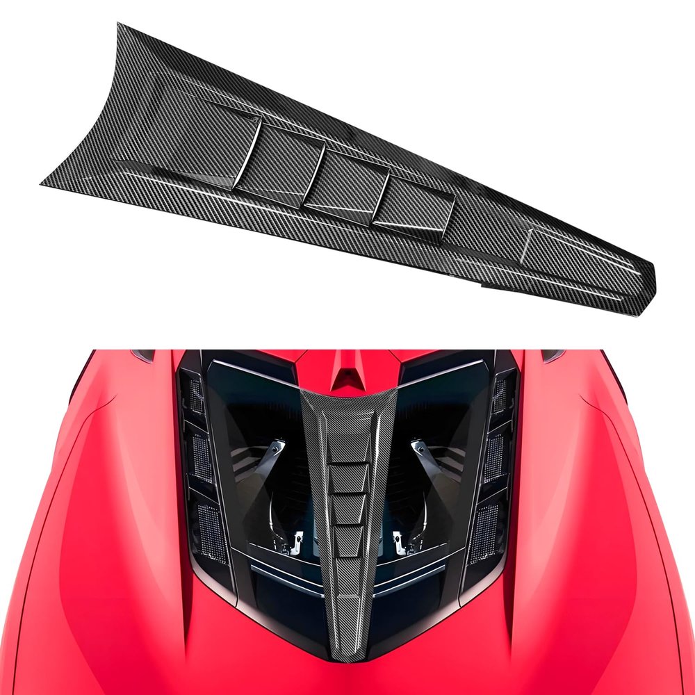 Rear Window Split Louver Panel Applique Trim Compatible with C8 Corvette