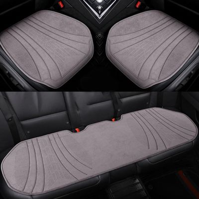 TONGYUYU Seat Cushion for Audi a6 c4 c5 c6 c7 c8 Avant Quattro allrad s-Line 1995-2024, Front Back Car Seat Cushion Protector Soft Comfortable Anti-Slip Car Accessories,Grey