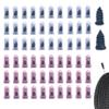 Bawkars 60 PCS Tire Repair Rubber Nail, Vacuum Tire Repair Kits Spiral Rubber Screws, Fast Self-Service Tool for Car, Truck, Motorcycle, Tractor Tire Puncture Repair (Black) view 1
