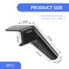 CyperFair 4 PCS Rain Gutter Spout, J-shape RV Roof Drainage Channel, Tight Fit Drip Rail with Gutter Spouts, Roof Rain Diverter Accessories for Car Truck Boat and Home Application (Black) view 2