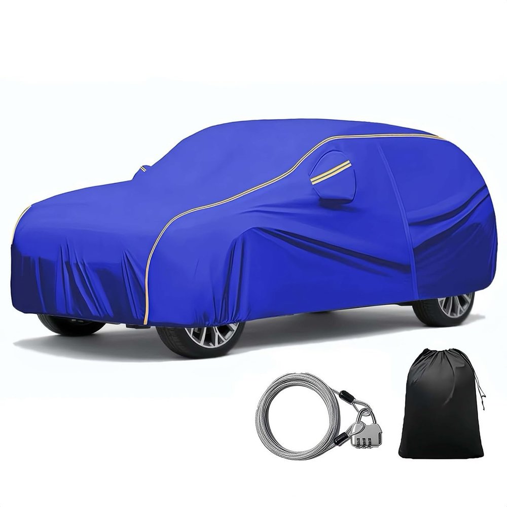 Custom Car Cover Custom Fit for Ford Fiesta 5-Door Hatchback 2005-2012 Full Car CoverWaterproof Garage Breathable Dustproof for Indoor and Outdoor with Extra Long Reflective Strips sg5