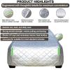 Hail Protector Car Cover, Anti-Hail Car Cover 5-Layer Heavy Duty Outdoor Thickened Sun Rain Snow Dust Protection with Reflective Strips & Zipper Door Fits SUV (Silver,(Length 157"171")) view 3