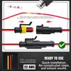 TMH 1/2/3/4 Pin Wire Connector 22 AWG Waterproof Electrical Male and Female, 10 cm. Wire Connectors 1-4 Way with Heat Shrink Tubing for Car Truck Boat Wire Connection (26PCS) view 2