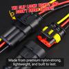 TMH 1/2/3/4 Pin Wire Connector 22 AWG Waterproof Electrical Male and Female, 10 cm. Wire Connectors 1-4 Way with Heat Shrink Tubing for Car Truck Boat Wire Connection (26PCS) view 4