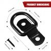 HABNVUON 4PCS D Rings Tie Down Anchors, Heavy Duty Tie Down Hooks, Black Cargo Trailer Anchor Bracket Hooks Kit, Trailer Accessories Utility for SUV, RV, Camper, Van, Boats, Motorcycles Surface Mount view 2