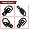 HABNVUON 4PCS D Rings Tie Down Anchors, Heavy Duty Tie Down Hooks, Black Cargo Trailer Anchor Bracket Hooks Kit, Trailer Accessories Utility for SUV, RV, Camper, Van, Boats, Motorcycles Surface Mount view 3
