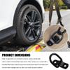 HABNVUON 4PCS D Rings Tie Down Anchors, Heavy Duty Tie Down Hooks, Black Cargo Trailer Anchor Bracket Hooks Kit, Trailer Accessories Utility for SUV, RV, Camper, Van, Boats, Motorcycles Surface Mount view 4