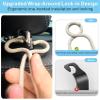 Purse Hooks for Car - 2 Pack Universal Back Seat Storage Holder with Anti-Drop Lock Loop for Vehicle Truck SUV, Car Headrest Hanger for Hat Bag Grocery Handbag Coat Must Have Stuff- Beige Leather/2L view 3