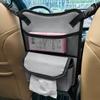 Tuxihapp Car Organizer Storage Between Seats, Nappa Leather Handbag Holder Backseat Hanging Bag with Tissue Box for Water Bottle, Large Capacity Pet Barrier&Car Console Organizer for SUV Truck(Gray) view 1