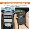 Tuxihapp Car Organizer Storage Between Seats, Nappa Leather Handbag Holder Backseat Hanging Bag with Tissue Box for Water Bottle, Large Capacity Pet Barrier&Car Console Organizer for SUV Truck(Gray) view 4