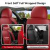 FZWX Upgraded Car seat Covers for Toyota Corolla 2007-2026, Anti-Scratch Anti-Slip Car Seat Cover Protector, Compatible Airbag Vehicle Seat Cover with Pillows (Luxury 2 Seats, Beige) view 3