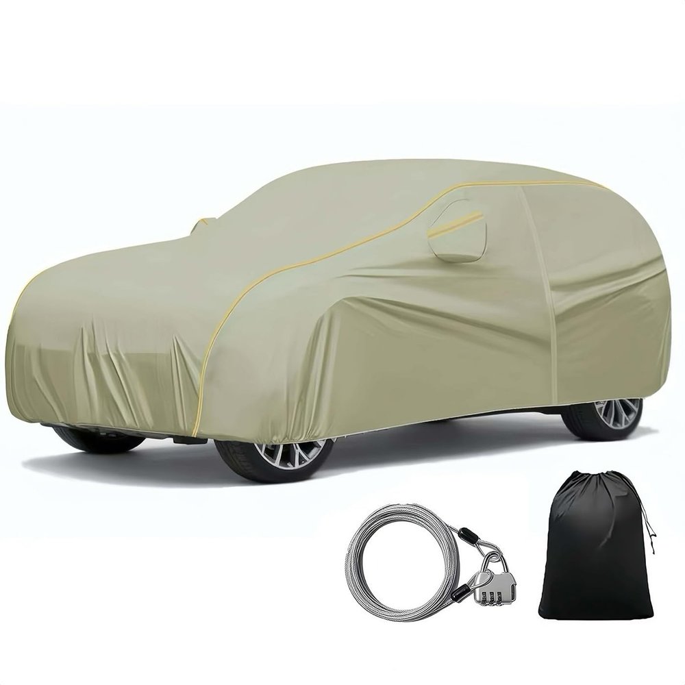 Car Cover Custom Fit for Ford Focus 4 Wagon 2018-2021 Protector Car Cover Waterproof All Weather Sun Rain UV Dust Snow Protection with Driver Door Zipper & Storage Bag