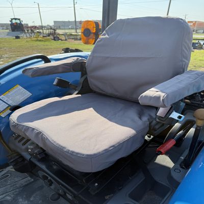 Durafit Seat Covers, LS MT3 47 Tractor Gray Waterproof Seat Covers for Tractor, Check Picture Matches Your Seats. Two piece seat with ARMRESTS Covers